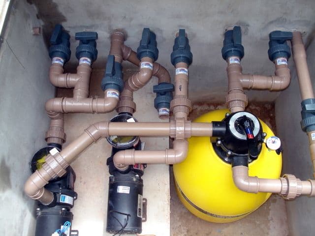 Casa de máquinas de piscina